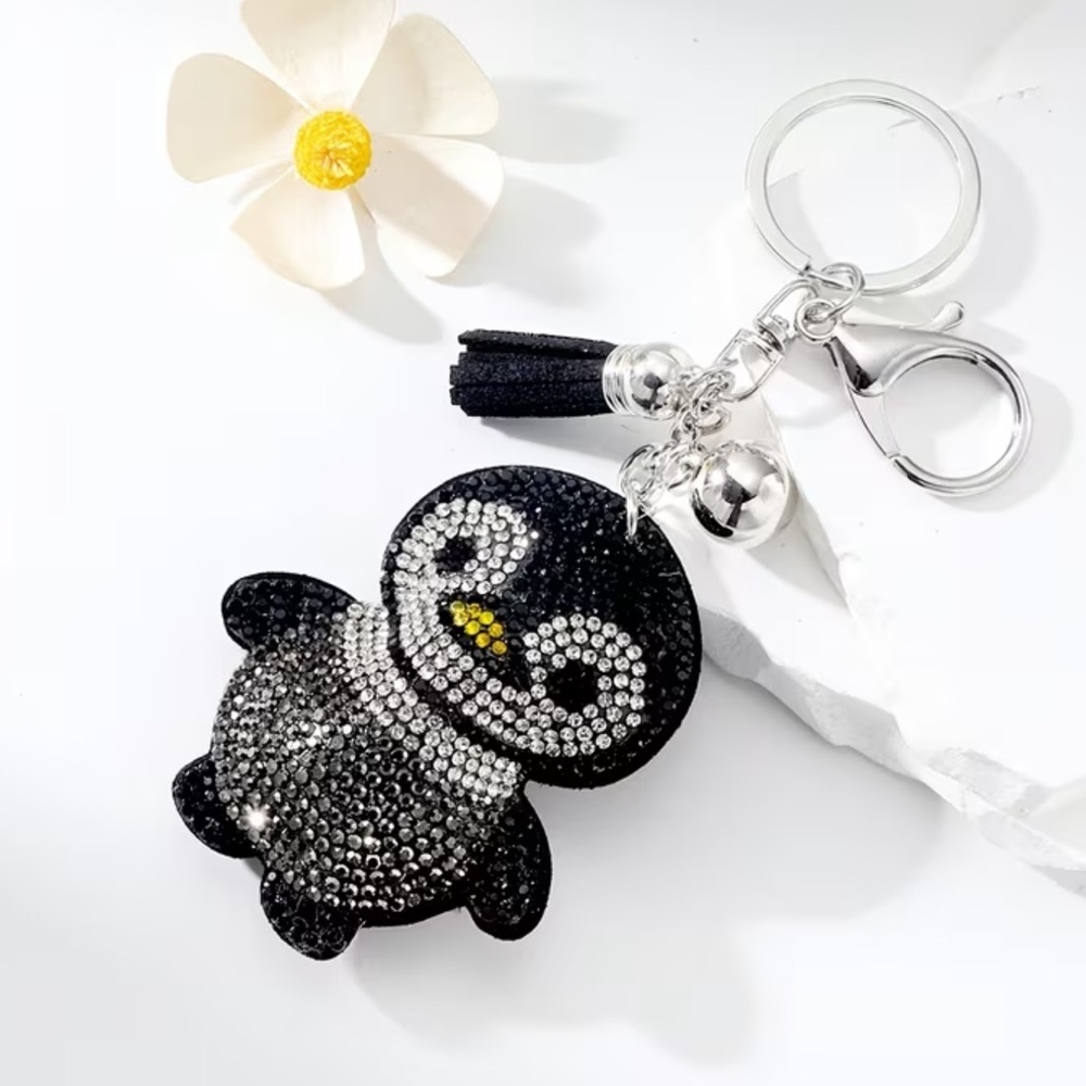 Cute Penguin rhinestone Keychain/Purse Charm!